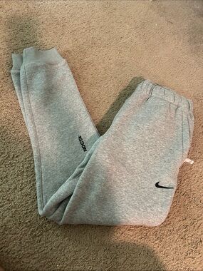 Nike Gray Sweatpants with Black Swoosh